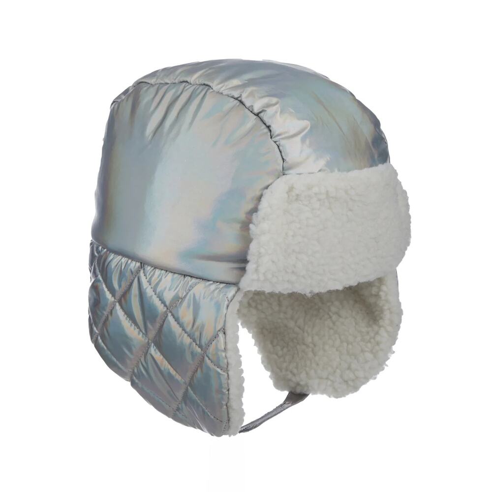 Swiss Tech Toddler Trapper Hat Shiny Silver